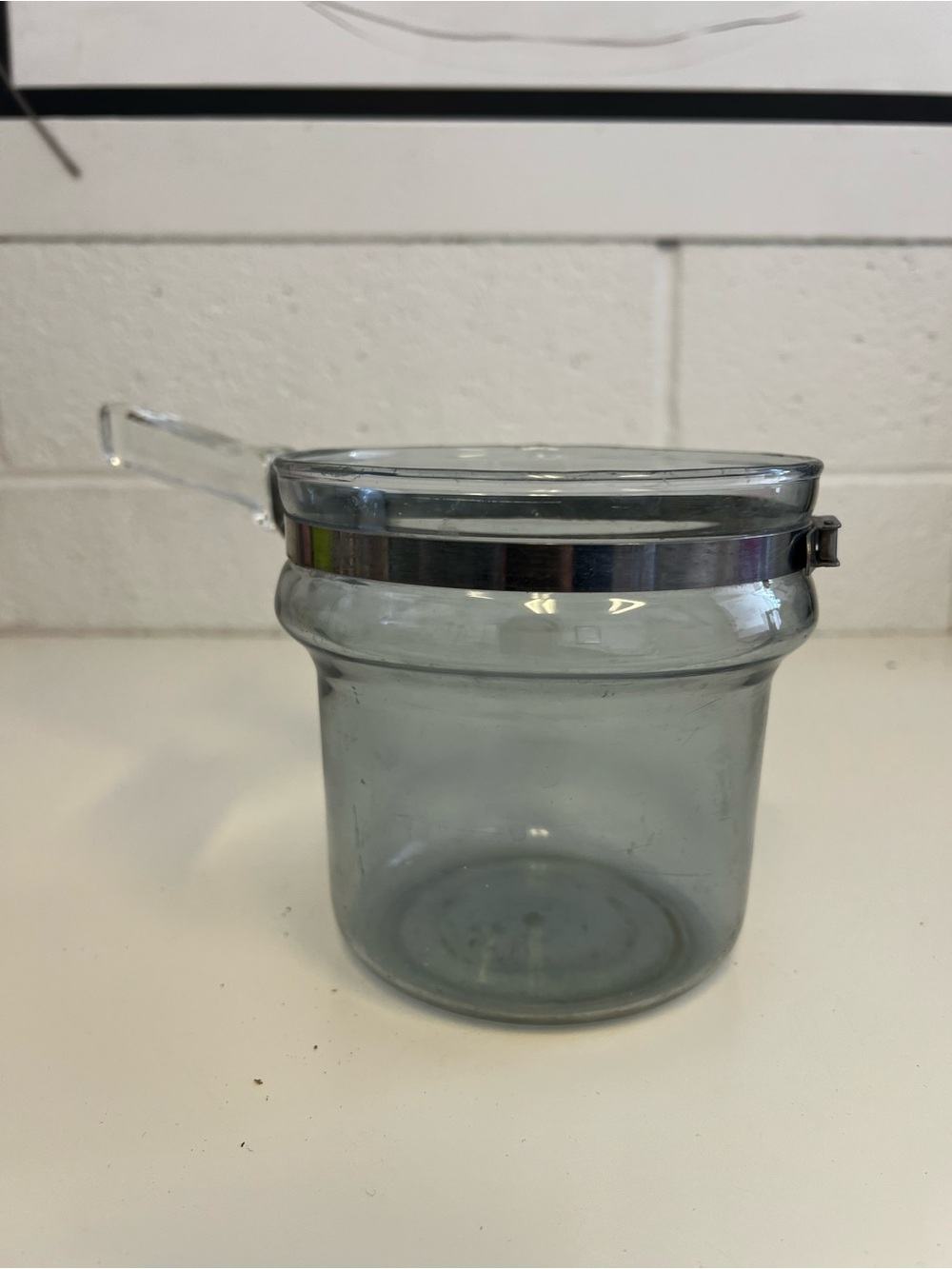 Vintage Pyrex flame ware 1.5 qt double broiler insert pot